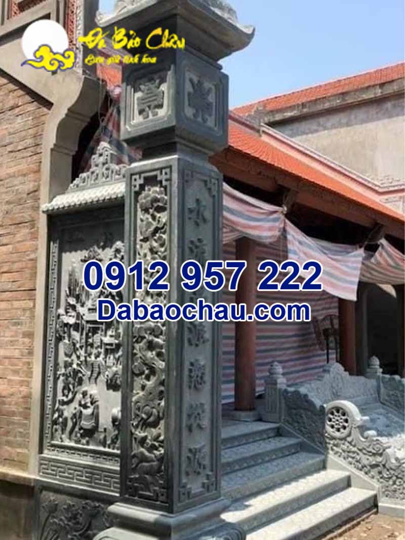 Cột đèn nhà thờ họ tại Thái Nguyên Tuyên Quang có kết cấu chắc chắn