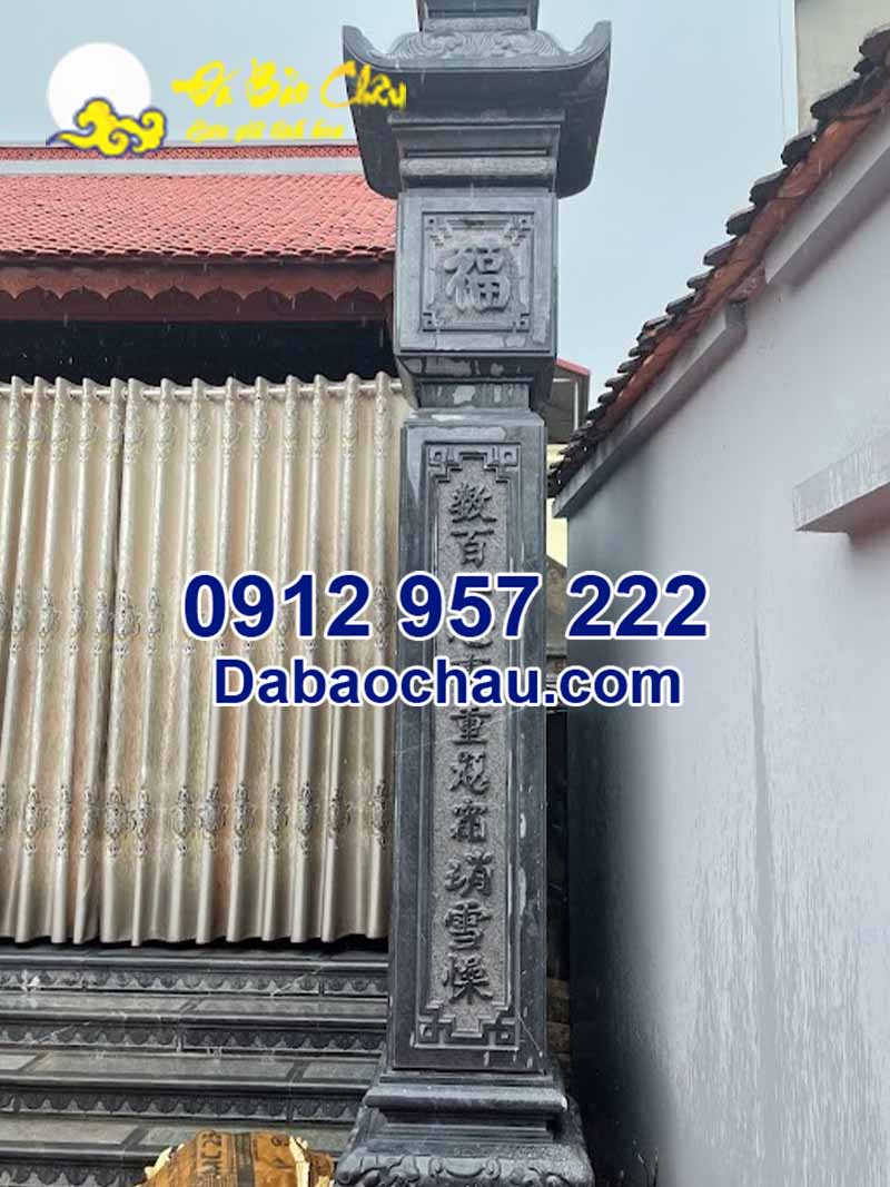 Một mẫu cột đồng trụ đá nhà thờ họ đẹp Thái Nguyên Tuyên Quang