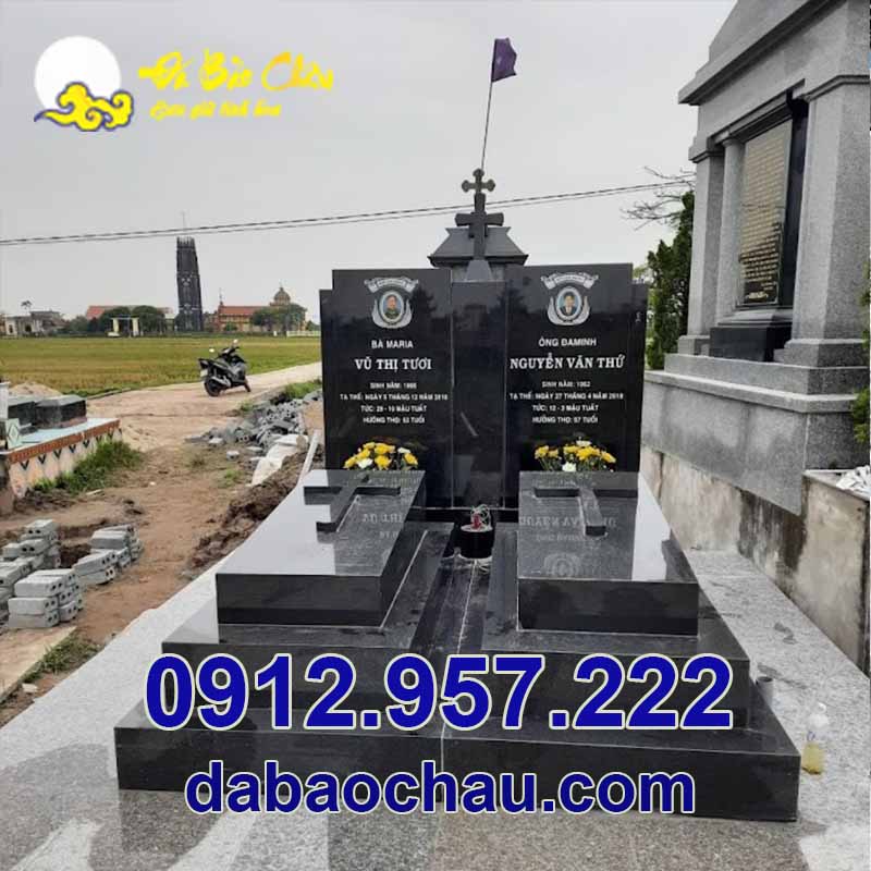 Mẫu mộ đá hoa cương granite đẹp Sài Gòn Vũng Tàu được người dân ưa chuộng trong lắp đặt