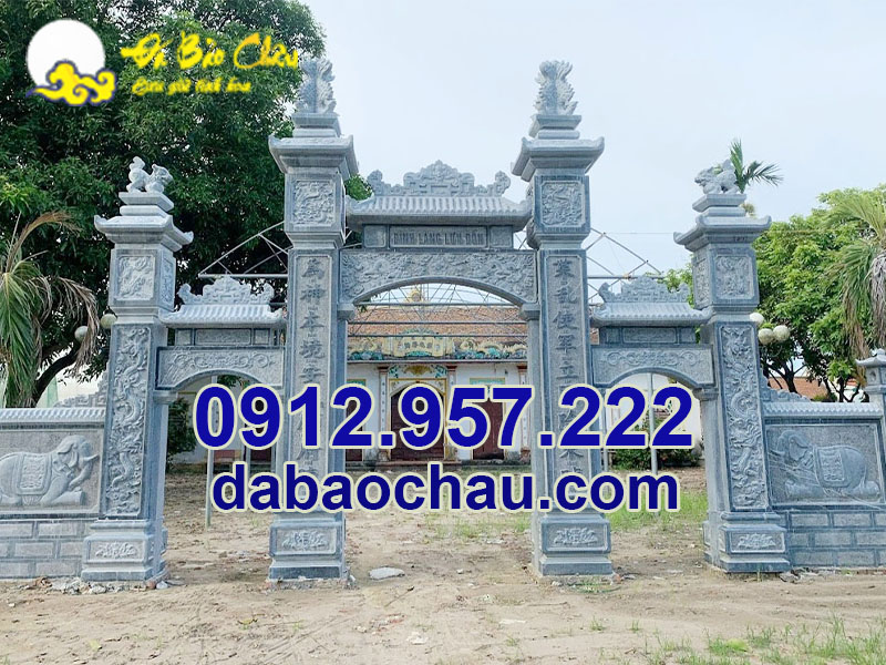 Cổng đá đẹp giá rẻ tại Khánh Hòa Tây Ninh Bình Thuận do Bảo Châu lắp đặt
