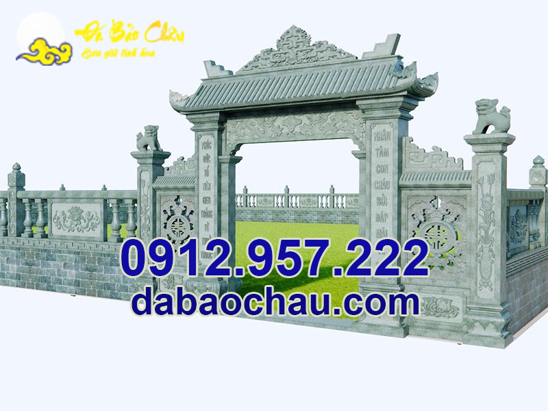 Cổng một lối đi khu lăng mộ tại Quảng Ngãi Bình Định Phú Yên với kích thước chuẩn phong thủy