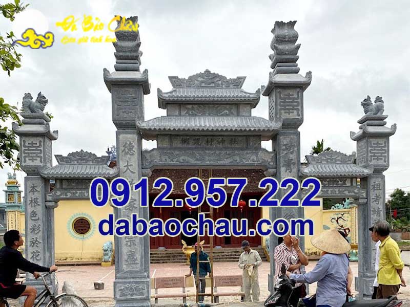 Mau cổng tam quan đẹp chùa tại Khánh Hòa Tây Ninh Bình Thuận trang nghiêm