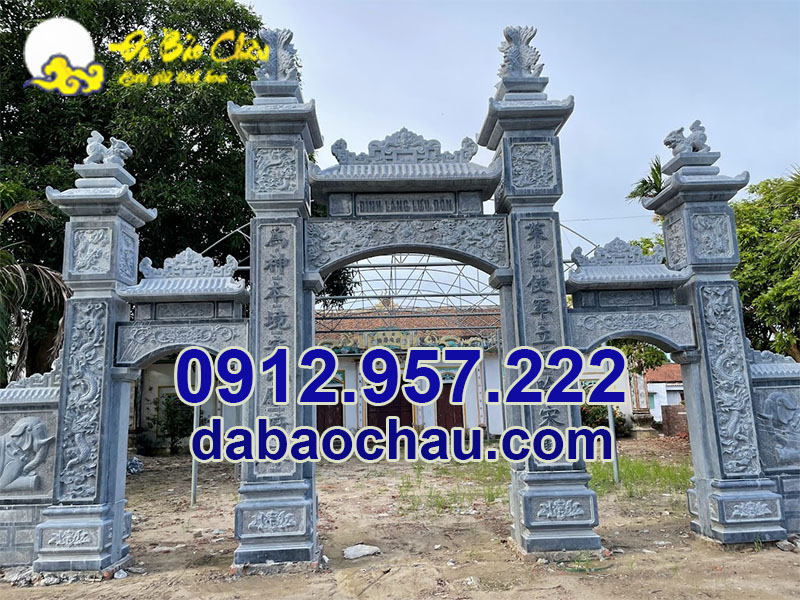Cổng tam quan đá nhà thờ họ tại Hà Nội cấu tạo gồm 3 phần