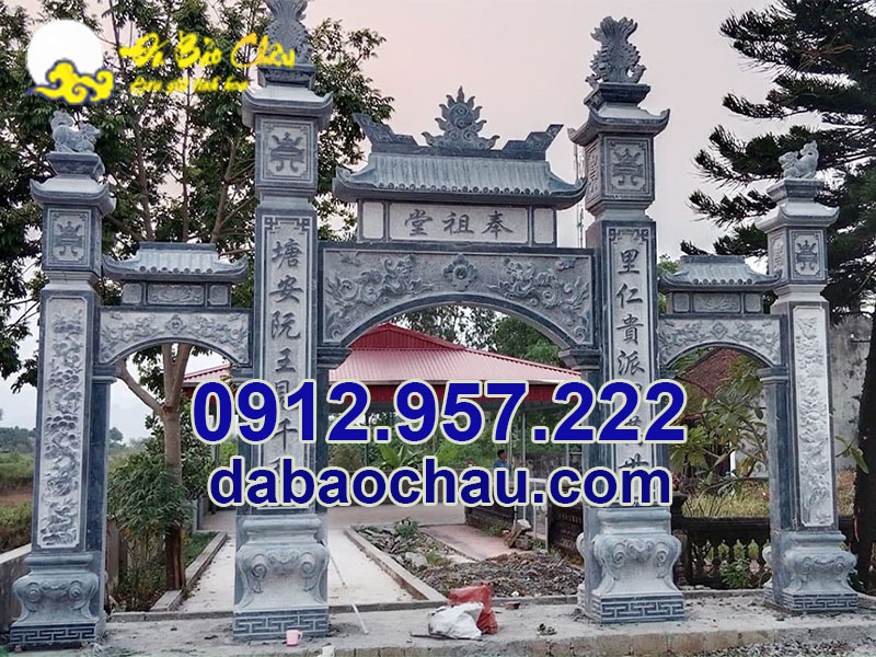 Cổng tam quan đá nhà thờ họ tại Hà Nội ngày càng được ưa chuộng
