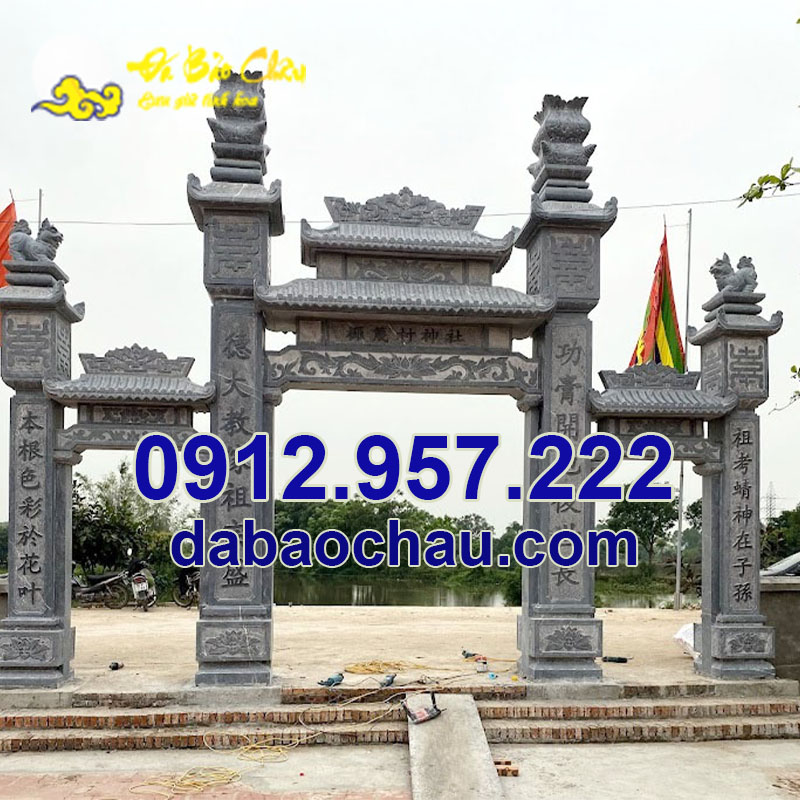 Kích thước chuẩn phong thủy của cổng tam quan đá nhà thờ họ tại Hà Nội