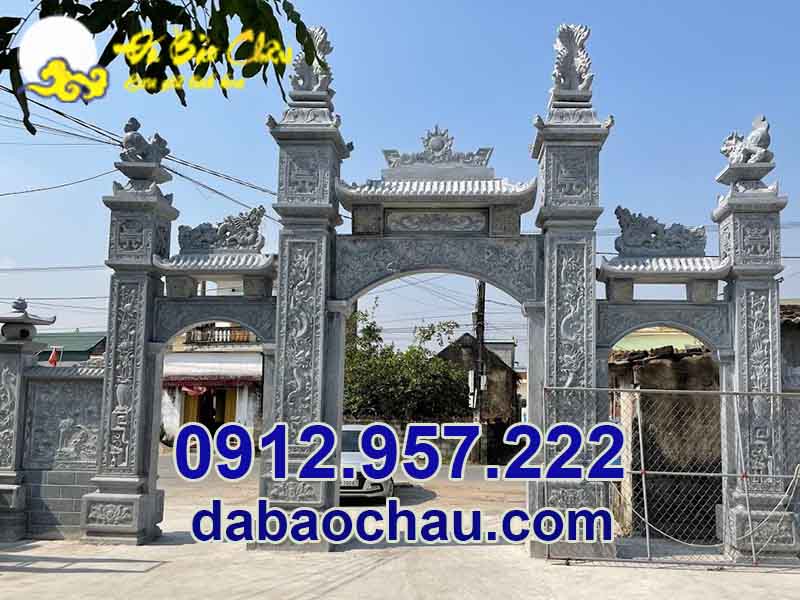Mẫu cổng đá đẹp tại Hòa Bình Phú Thọ được nhiều gia chủ ưu tiên lắp đặt
