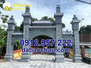 Cổng tam quan bằng đá đẹp tại Bắc Giang