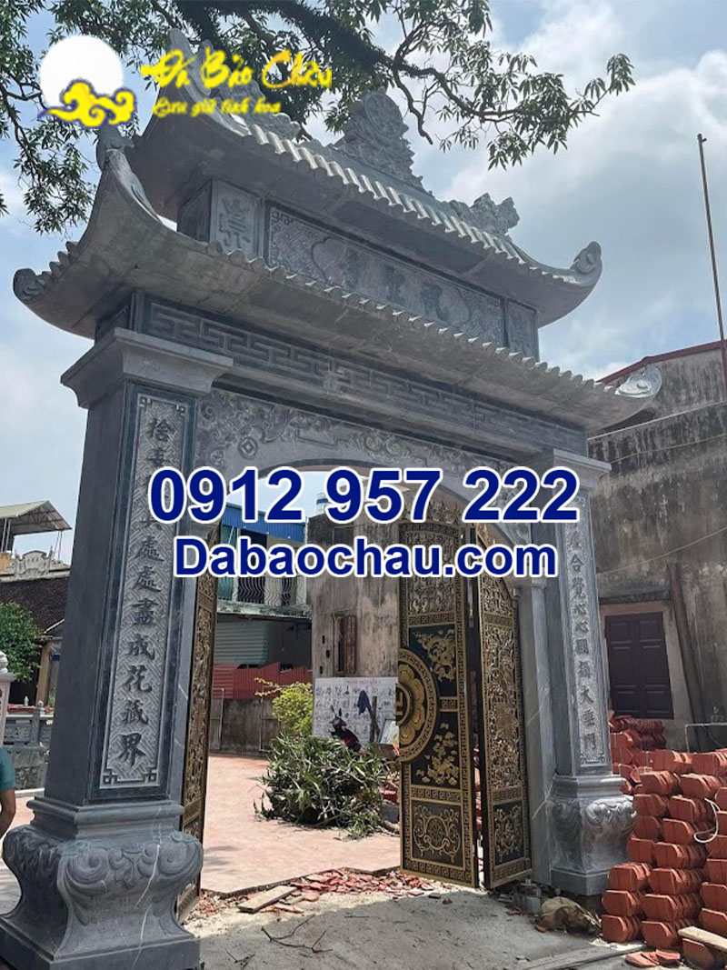 Quy trình lắp đặt cổng đá đẹp tại Đà Nẵng Quảng Nam của Bảo Châu