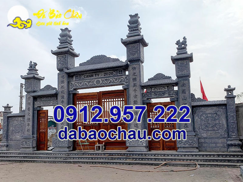 Xu hướng lắp đặt cổng tam quan bằng đá đẹp tại Quảng Ngãi Bình Định Phú Yên