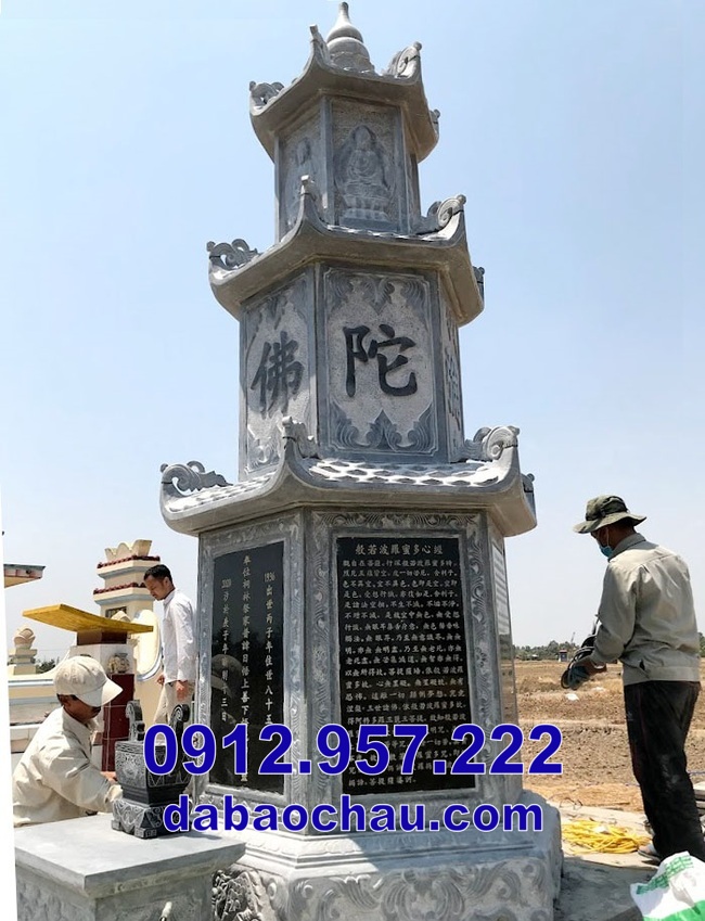mẫu mộ tháp đá đẹp ở Vĩnh Long