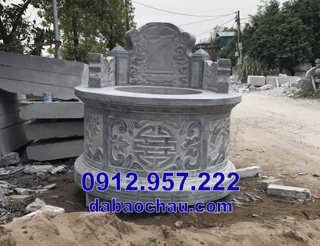 mẫu mộ đá tròn tại Bình Thuận