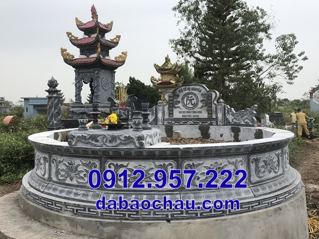 mẫu mộ tròn bằng đá tại Lâm Đồng