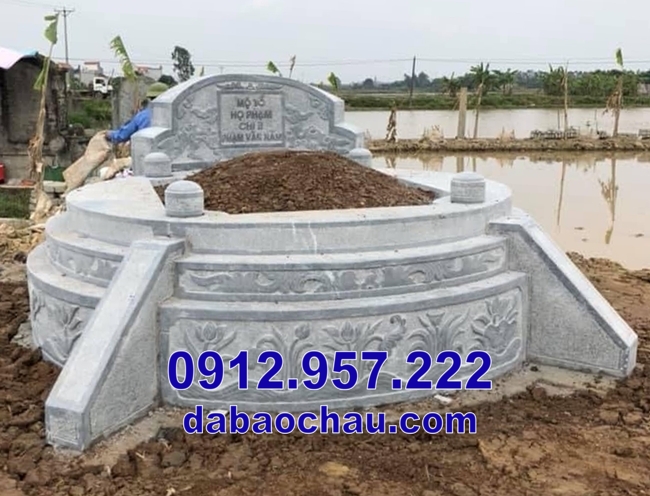 thi công mộ đá tròn tại Ninh Thuận
