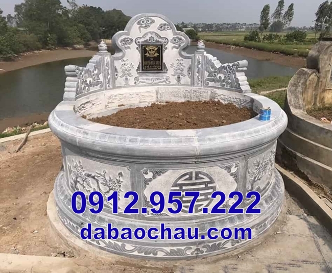xây mộ hình tròn đẹp tại Bình Thuận