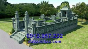 Mẫu thiết kế khuôn viên khu lăng mộ nghĩa trang gia đình đẹp